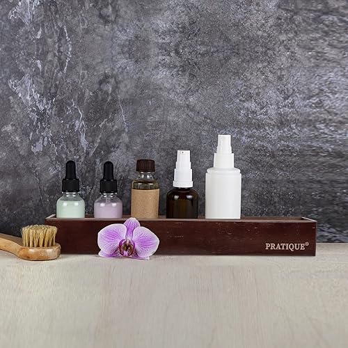 Miniatura 4 de PRATIQUE Organizador de cajones de bambú organizador de utensilios de cocina bandeja de cubiertos soporte para cubiertos caja de almacenamiento de