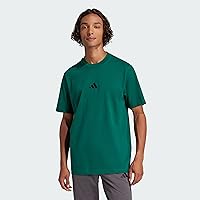 adidas Homme Essentials Small Logo Single Jersey Tee, Collegiate Green/Black