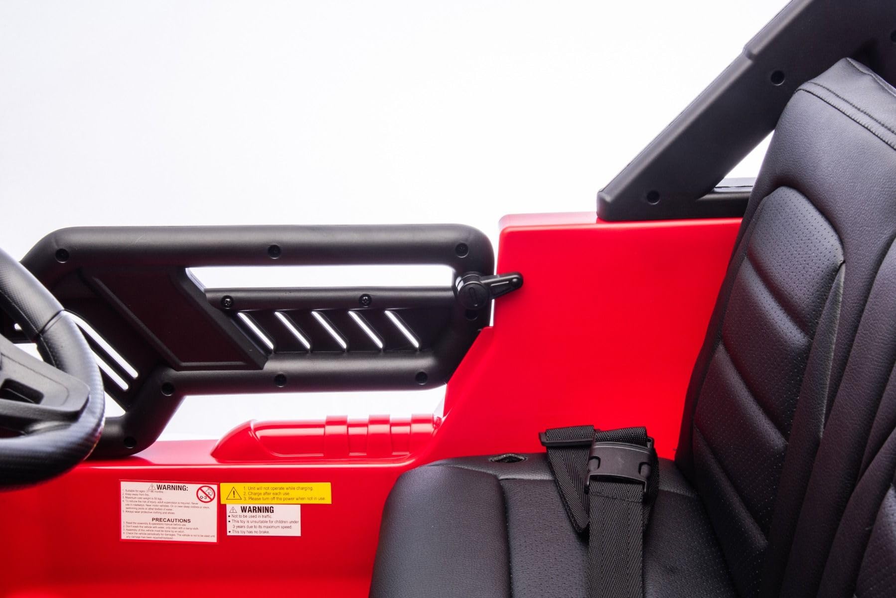 RIRICAR 4x4 Voiture électrique Enfants 2 Places Toyota FJ Cruiser XXL, sous Licence, Rouge, Batterie Lithium Portable, châssis surélevé, Deux sièges, Suspension arrière, télécommande 2,4 GHz