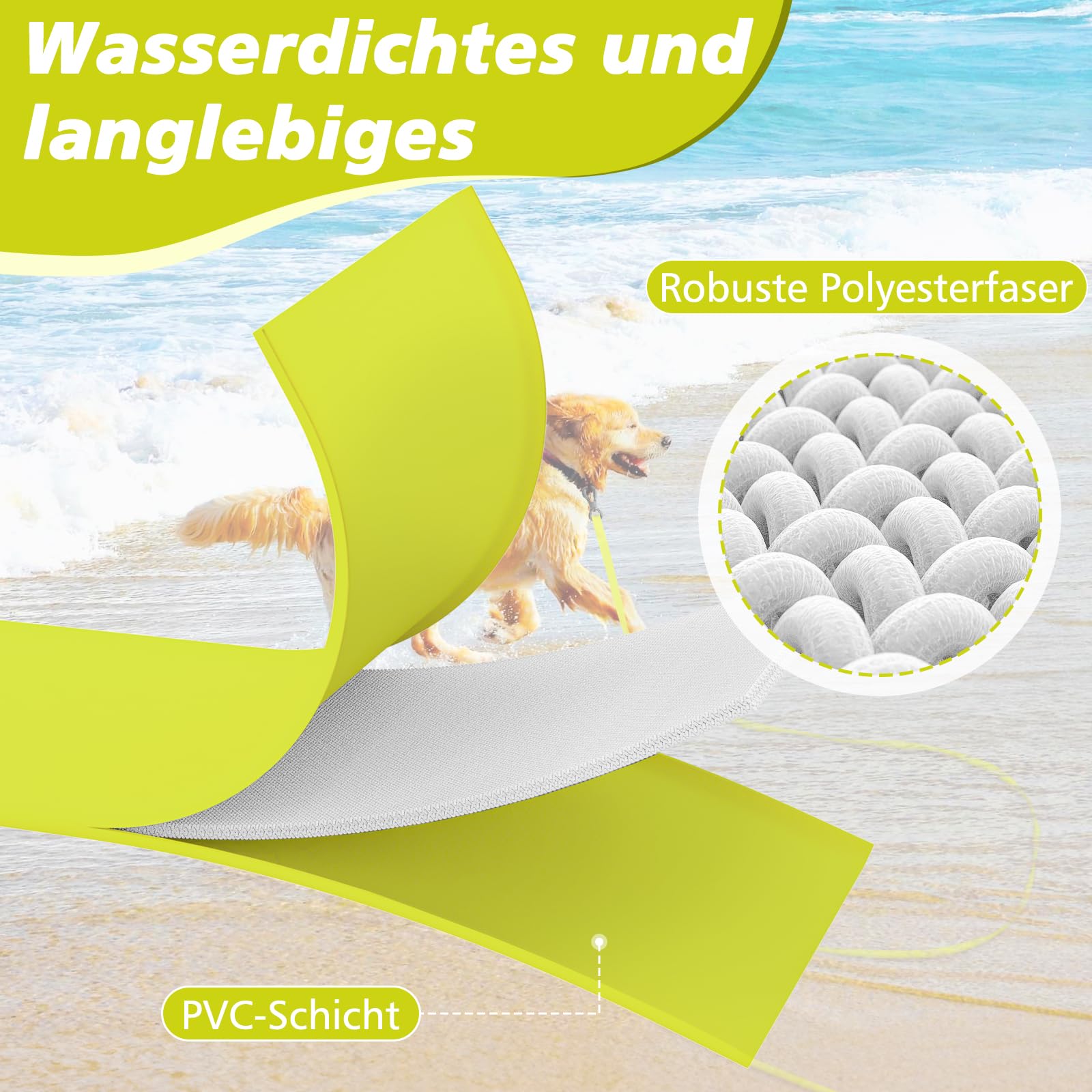 X XBEN Guinzaglio Addestramento per Cani 3M-30M, Con Maniglia Imbottita, Lunghina PVC, Impermeabile, Gommato, Resistente per Tutti i Cani