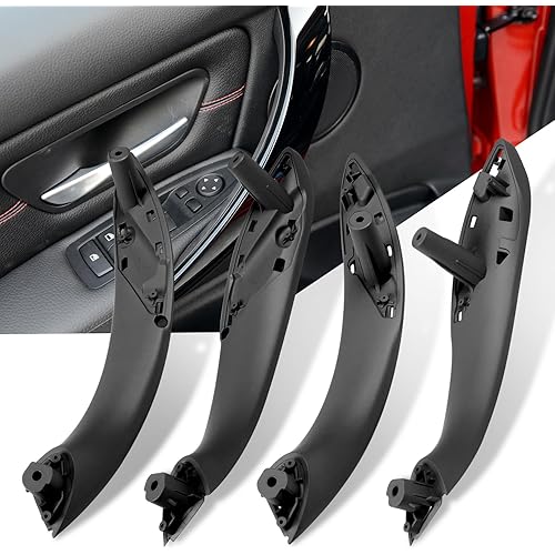 Jaronx Compatible with BMW Door Handles Replacement for 320i,325i,328i,330i,335i,340i F30/F31/F80 M3, 4PCS Driver Side and Passenger Side Interior Door Pull Handle Replacement(NOT for 4 Series)