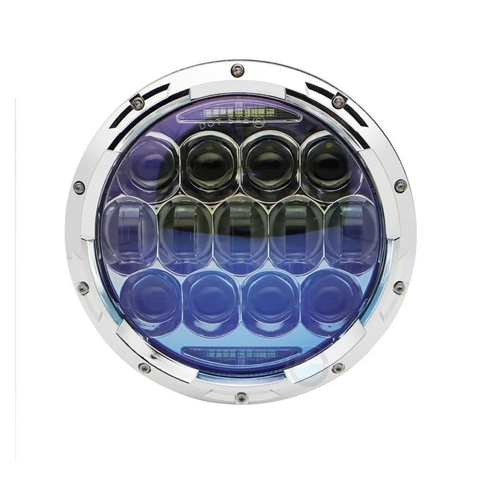 7" Okrągły Reflektor Motocyklowy LED 130W Bursztynowy DRL