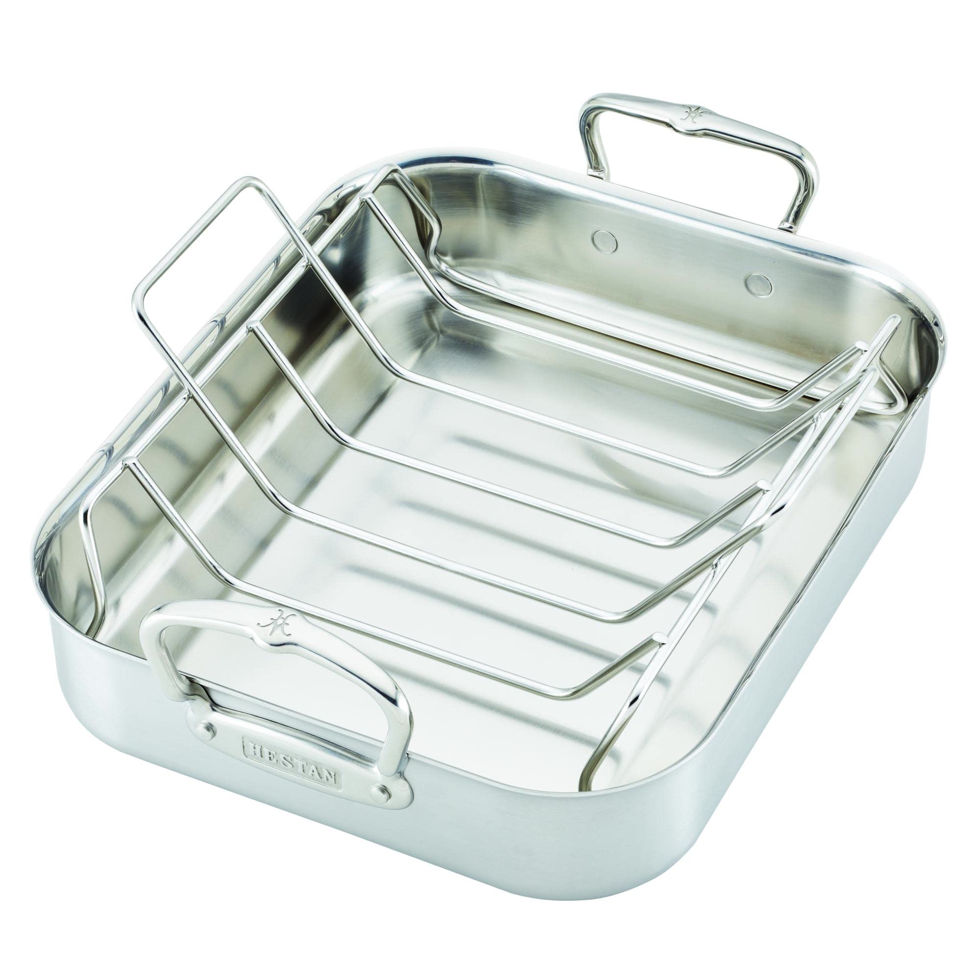 Hestan Provisions – 16.5" Classic Clad Roaster with Stianless Steel Rack