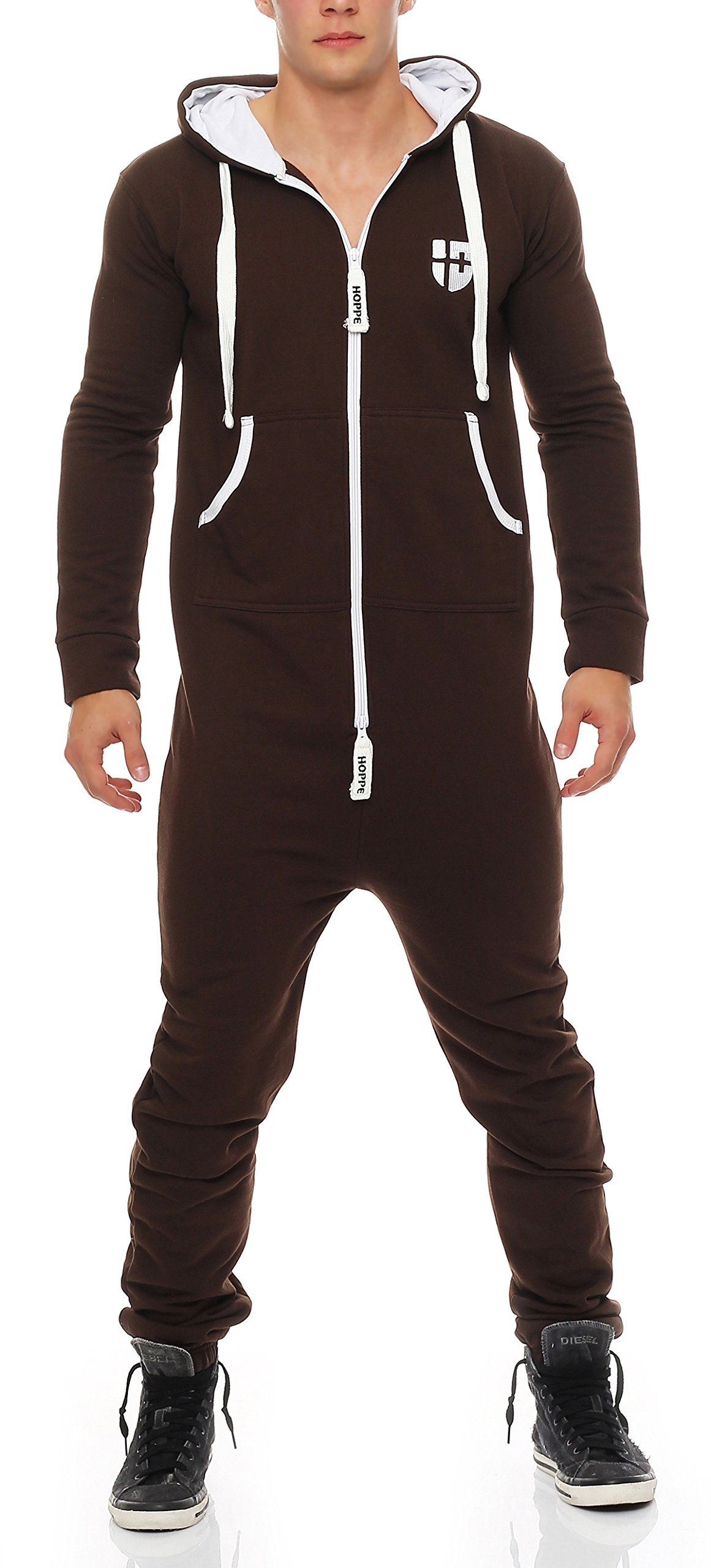 Gennadi Hoppe Herren Jumpsuit – Weicher & Bequemer Hausanzug