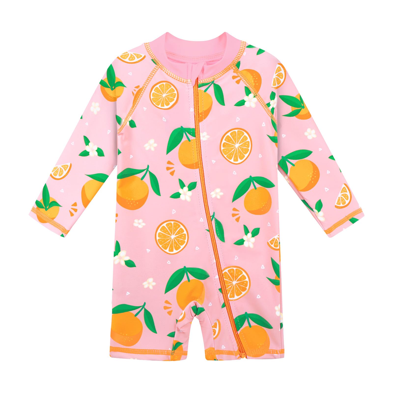 XFGIRLS Baby/Toddler Girls Swimsuit Long Sleeve One-Piece Bathing Suit Rash Guard