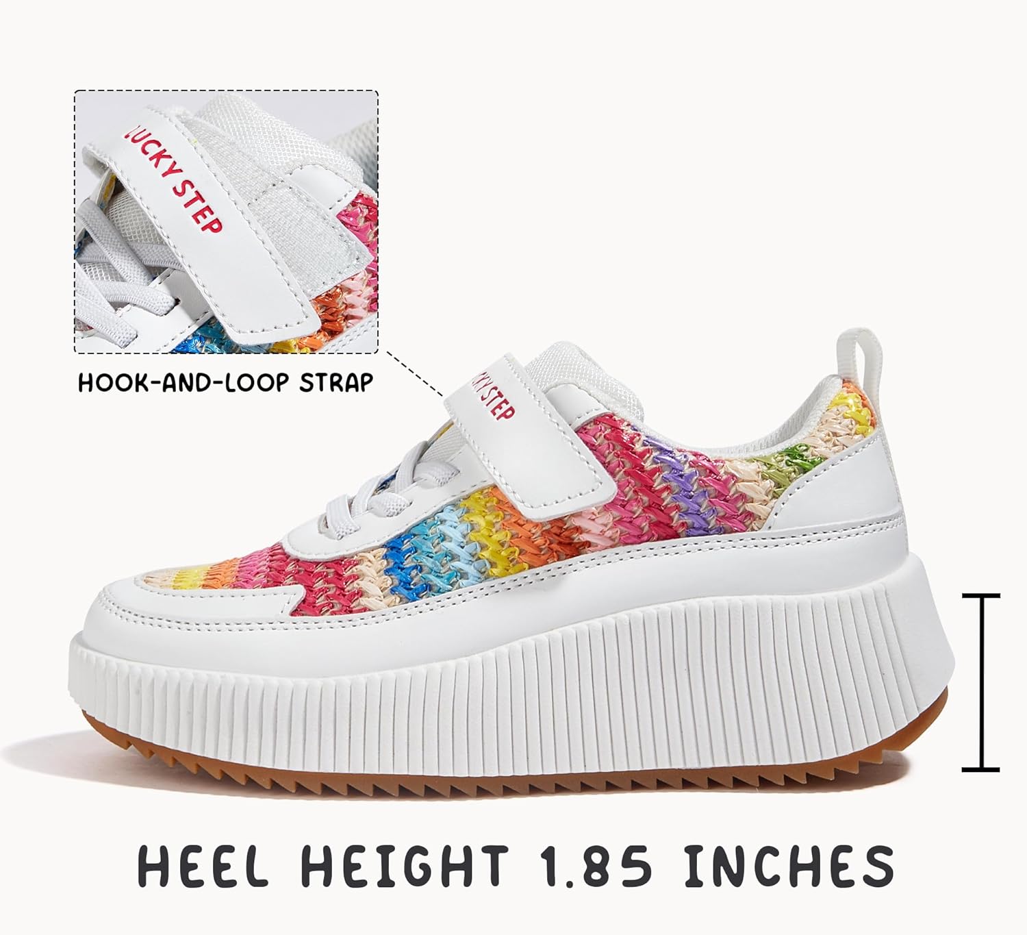 LUCKY STEP Kid's Glitter Running Sneaker Sparkly Braided Shiny Bling Princess Shoes School Athletic Walking Shoes for Children/Boys/Girls - Image 3