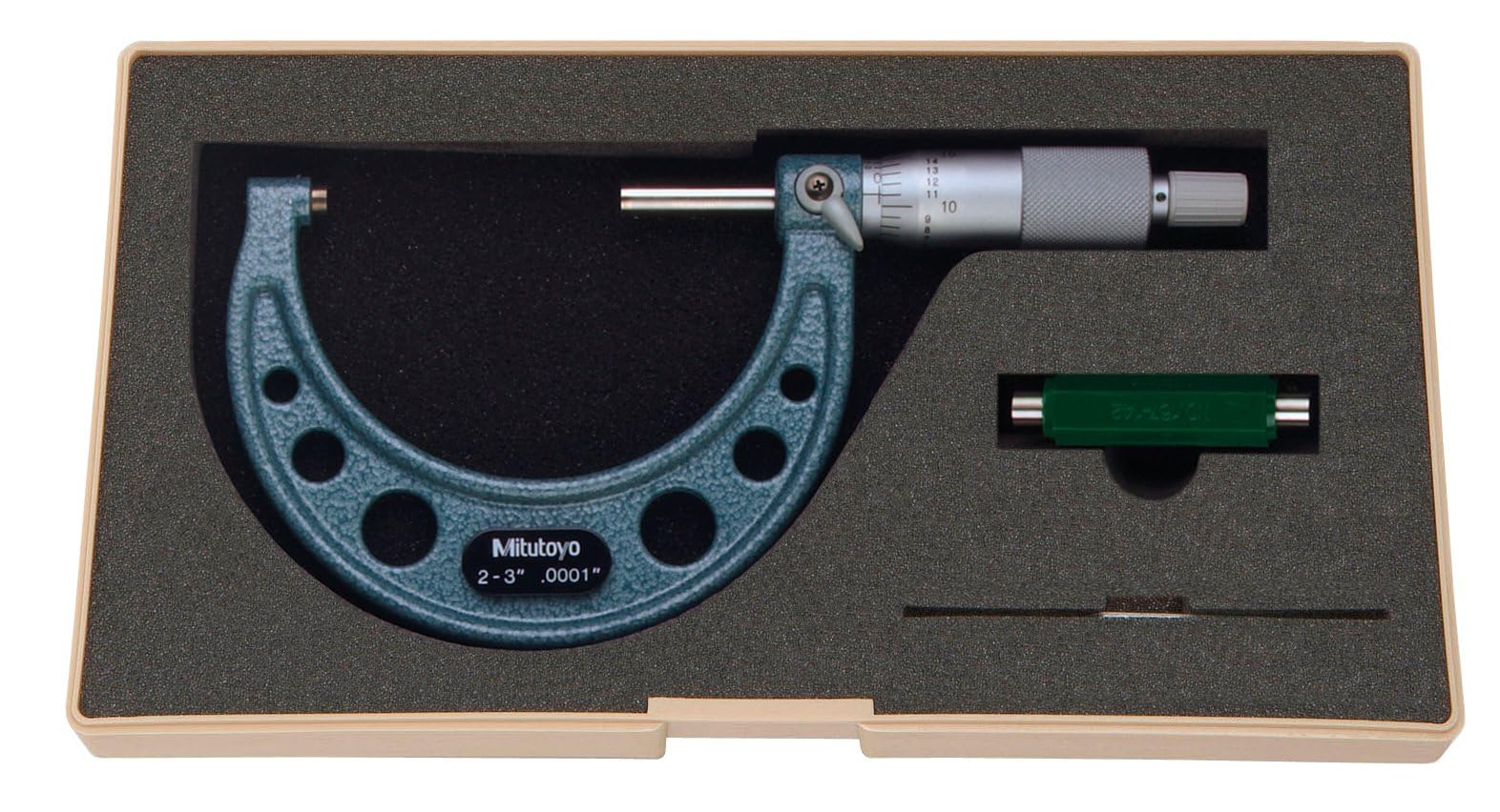 103-217 Series-103 Outside Micrometre with Ratchet Stop, 2"-3" Range, 0.0001" Graduation