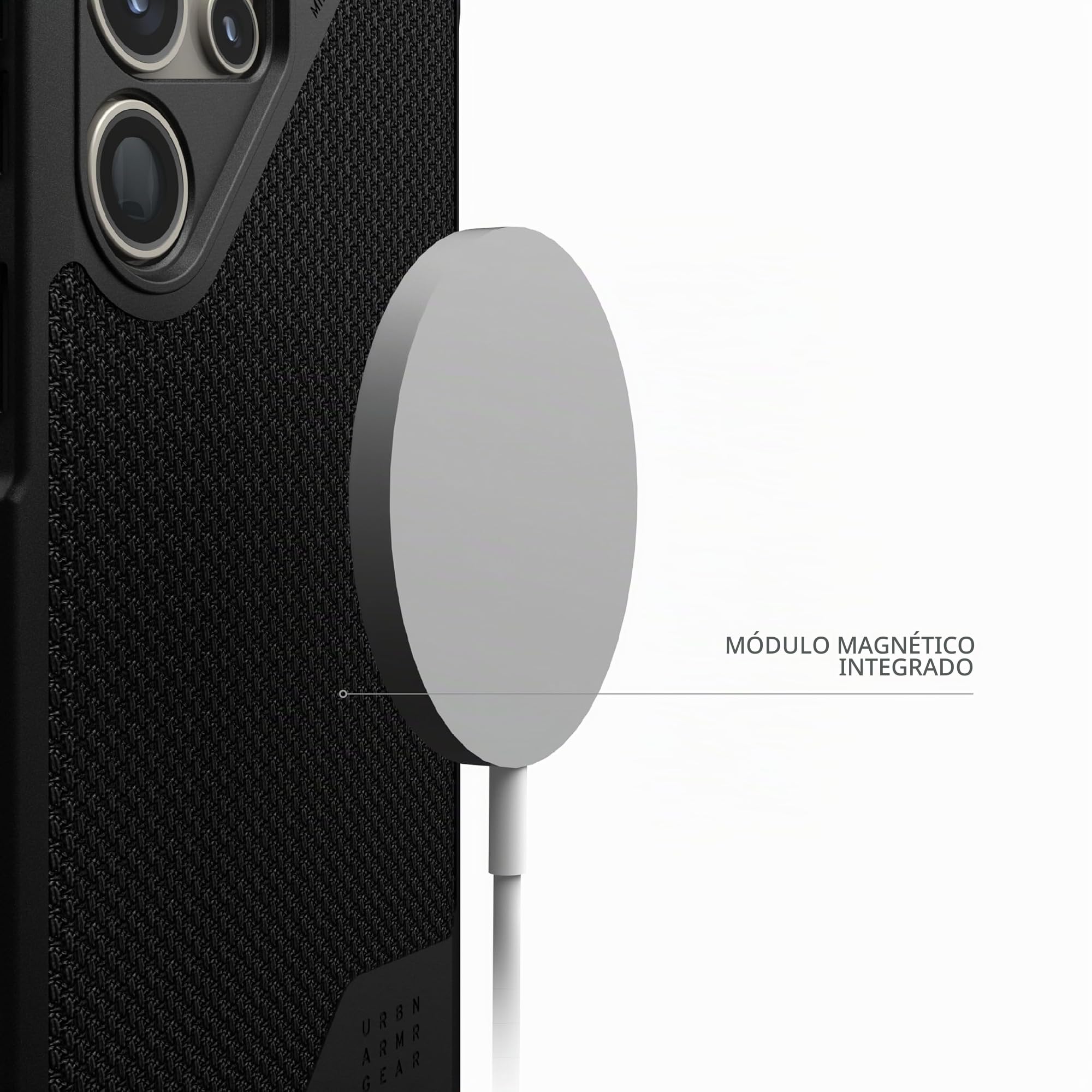 Urban Armor Gear UAG - Funda Protectora diseñada para Samsung Galaxy S24 Ultra de 6.8 Pulgadas, Metropolis LT Kevlar, Color Negro, Carga magnética, Resistente, Militar, a Prueba de caídas, Resistente
