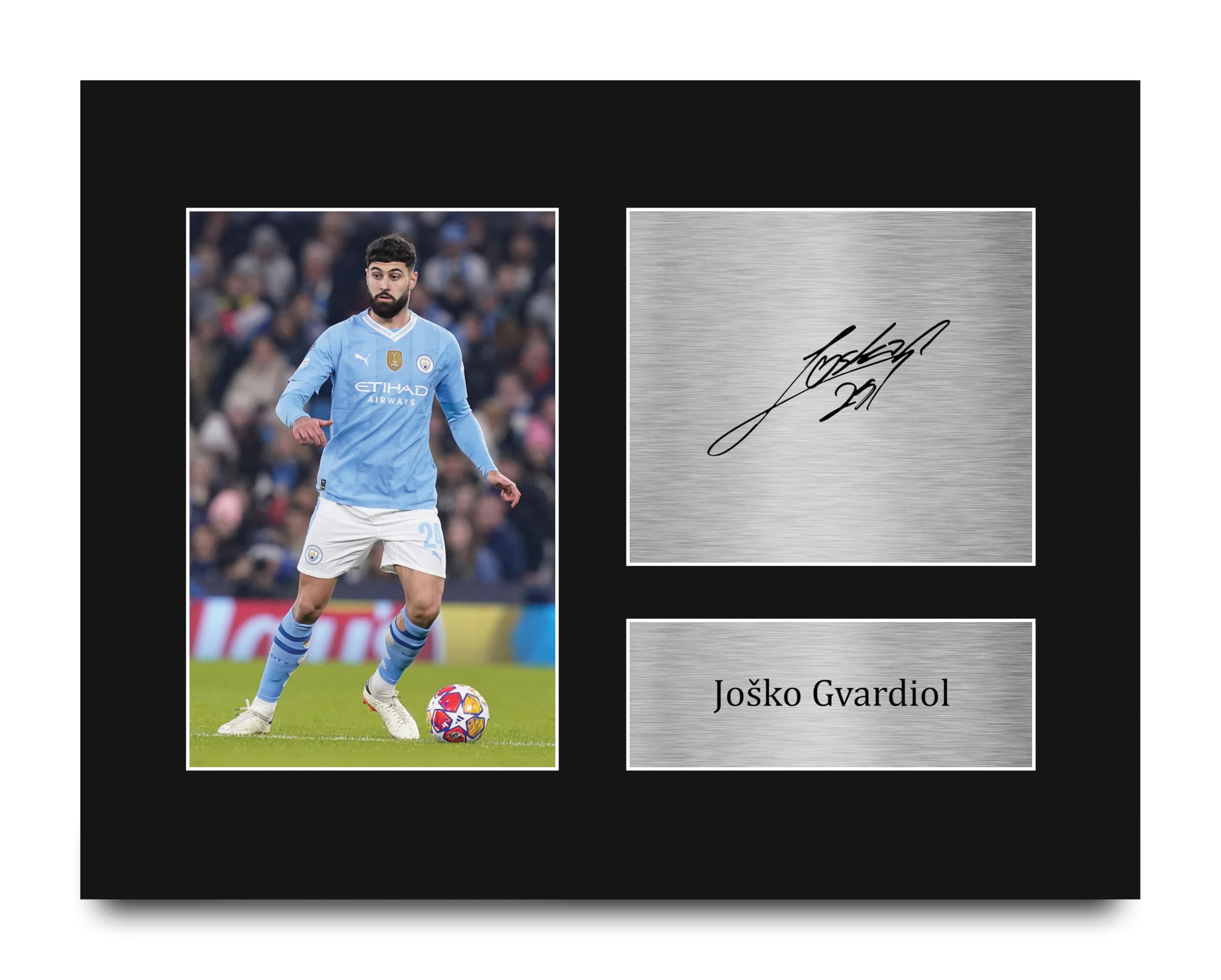 HWC Trading Josko Gvardiol Manchester City Gifts Printed Signed Autograph Picture for Soccer Fans and Supporters - US Letter Size
