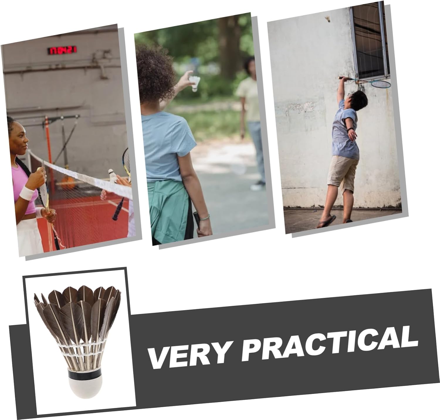 VANZACK 6pcs Portable Badminton Shuttlecocks for Training Outdoor Shuttlecocks for Beginners Lightweight for Boys and Girls and Adults