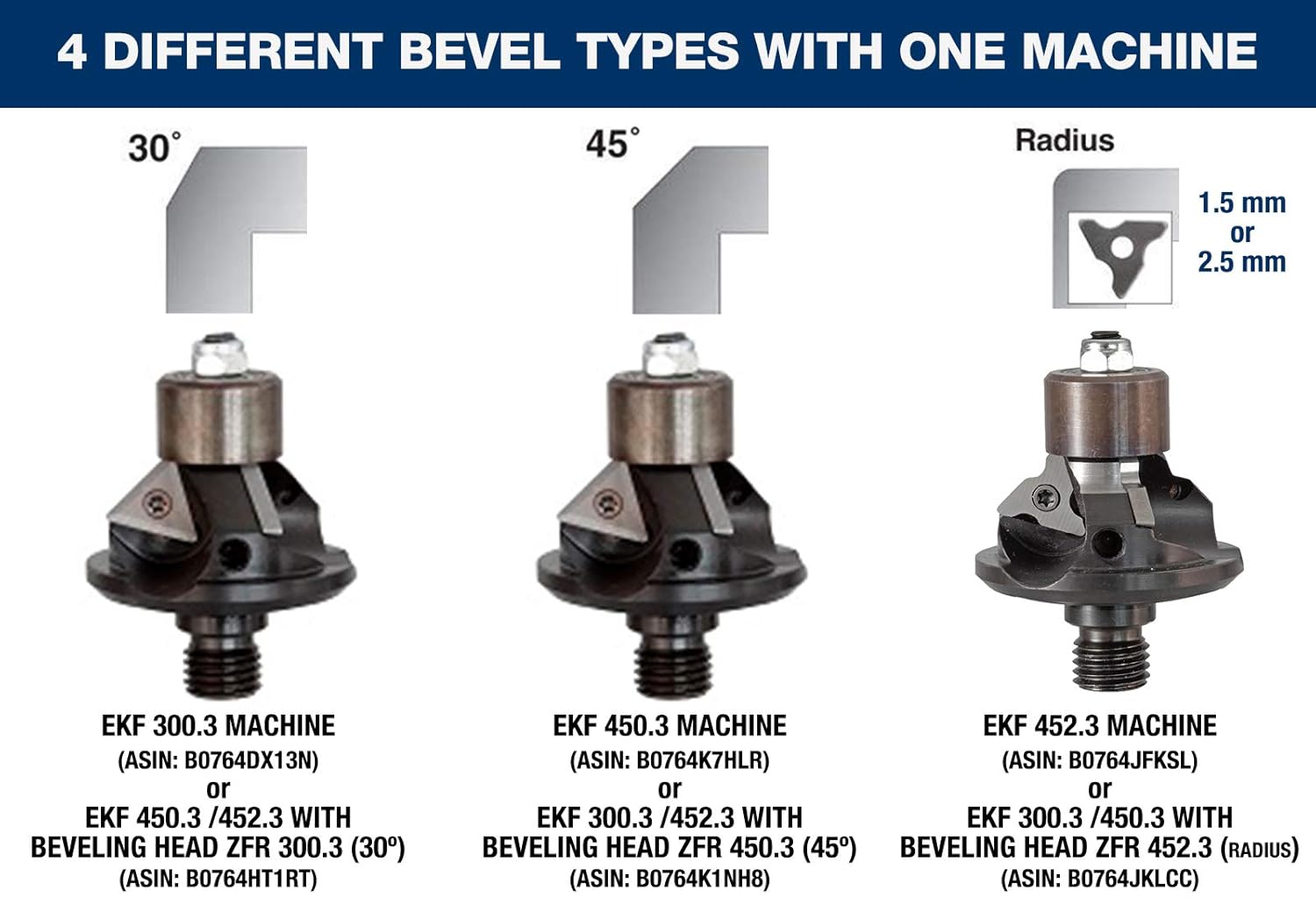 Crazy Clearance C.S. Unitec EKF 300.3 Portable Hand-Held Beveling Machine for 30 Degree Weld Seams and Chamfer from 0-1/4, 13.5 Amp, 110V