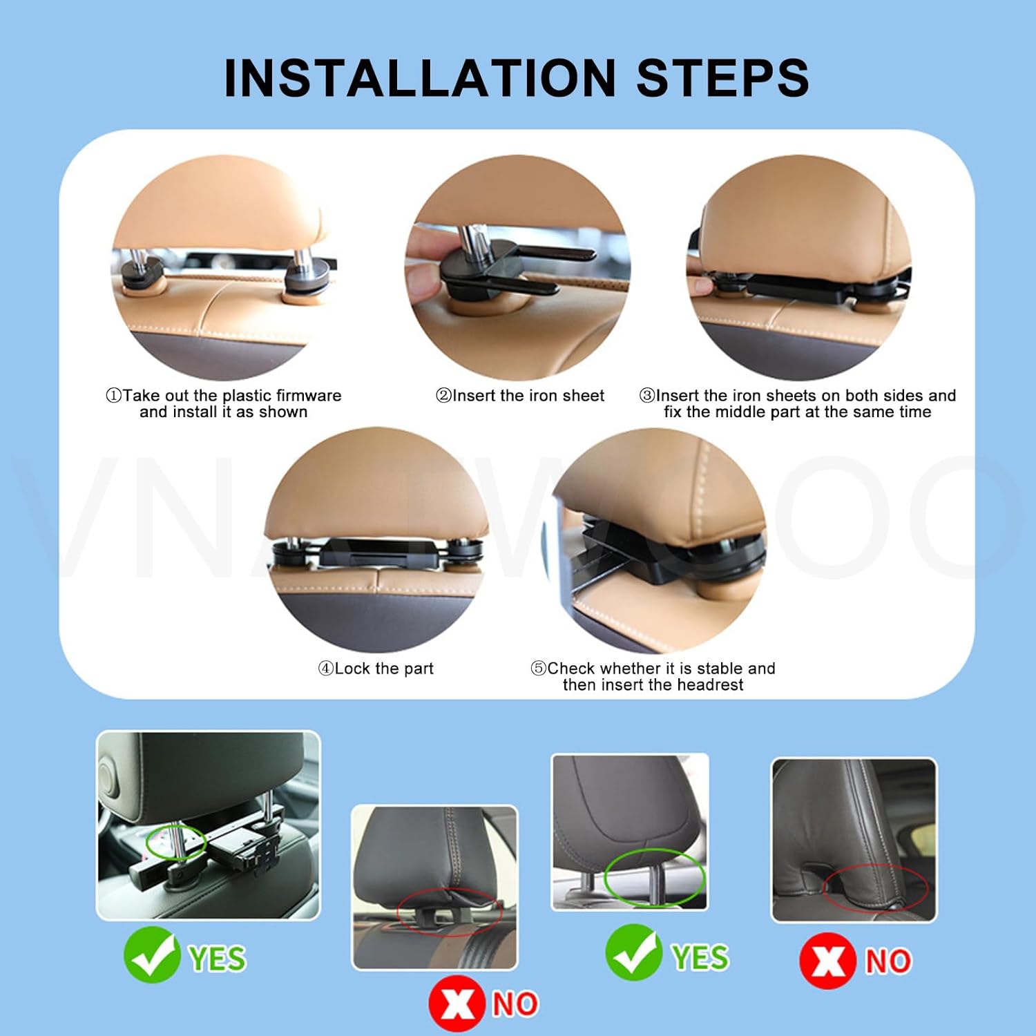 10.1" / 11.6" IPS Car Headrest TV, Cordless Carplay & Android Auto, Car Back Seat Player, Rear Seat Entertainment,10.1Inch