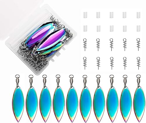 Miniatura 6 de 10 piezas de cola, espátulas de sauce Colorado para señuelos de pesca de plástico suaveseñuelos de pesca Senko