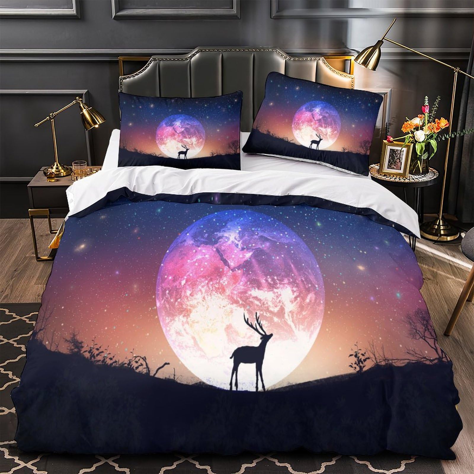 Housse de couette lit simple 135x200 anti-allergie confortable