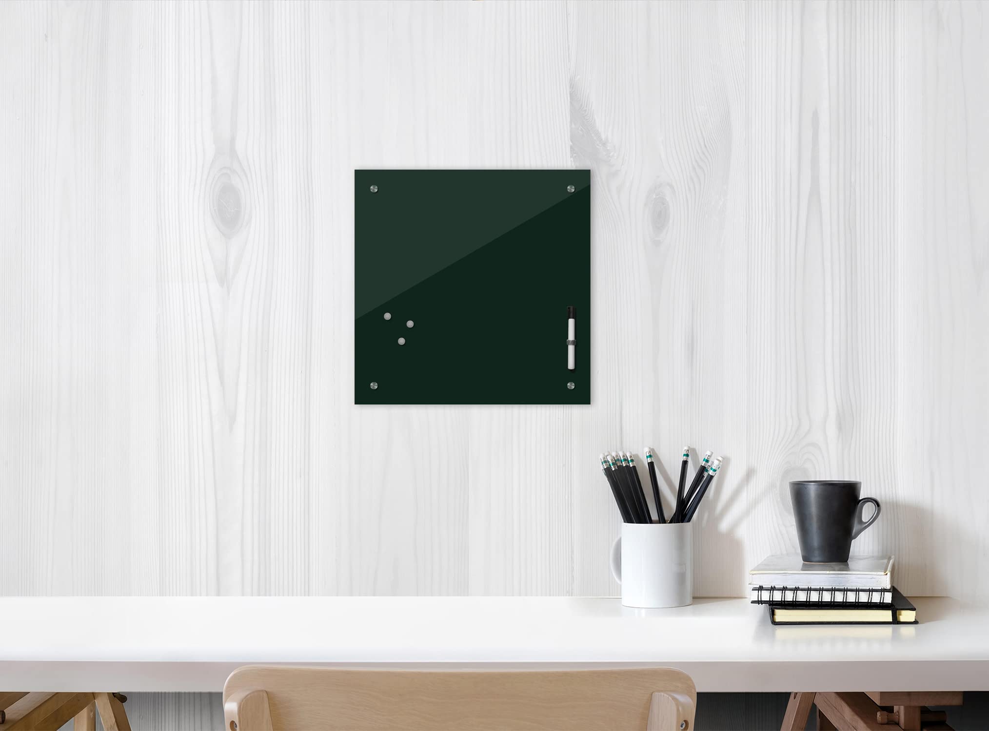 Bilderdepot24 Tableau mémo magnétique en Verre 24 Couleurs 40 x 40 cm