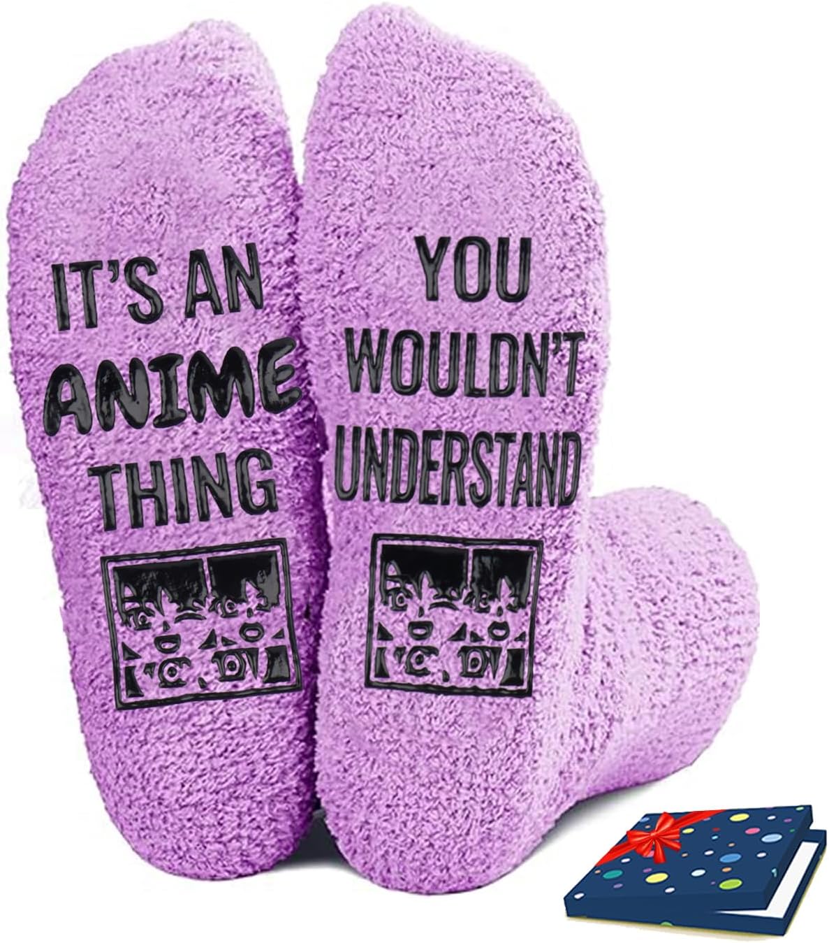 Fuzzy Anime Gifts Socks for Teen Girls, Horror Movie for Terrifier Film Lovers Birthday Christmas Stockings Stuffed