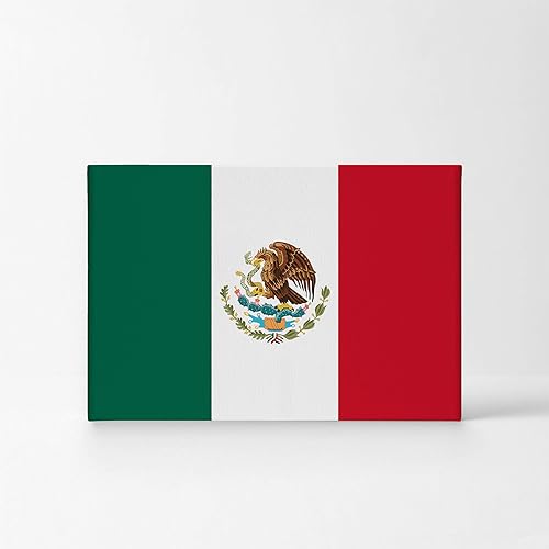 Miniatura 2 de Smile Art Design Lienzo impreso con bandera de México, banderas de país, oficina, sala de estar, dormitorio, cocina, cueva de hombre, club, bar,