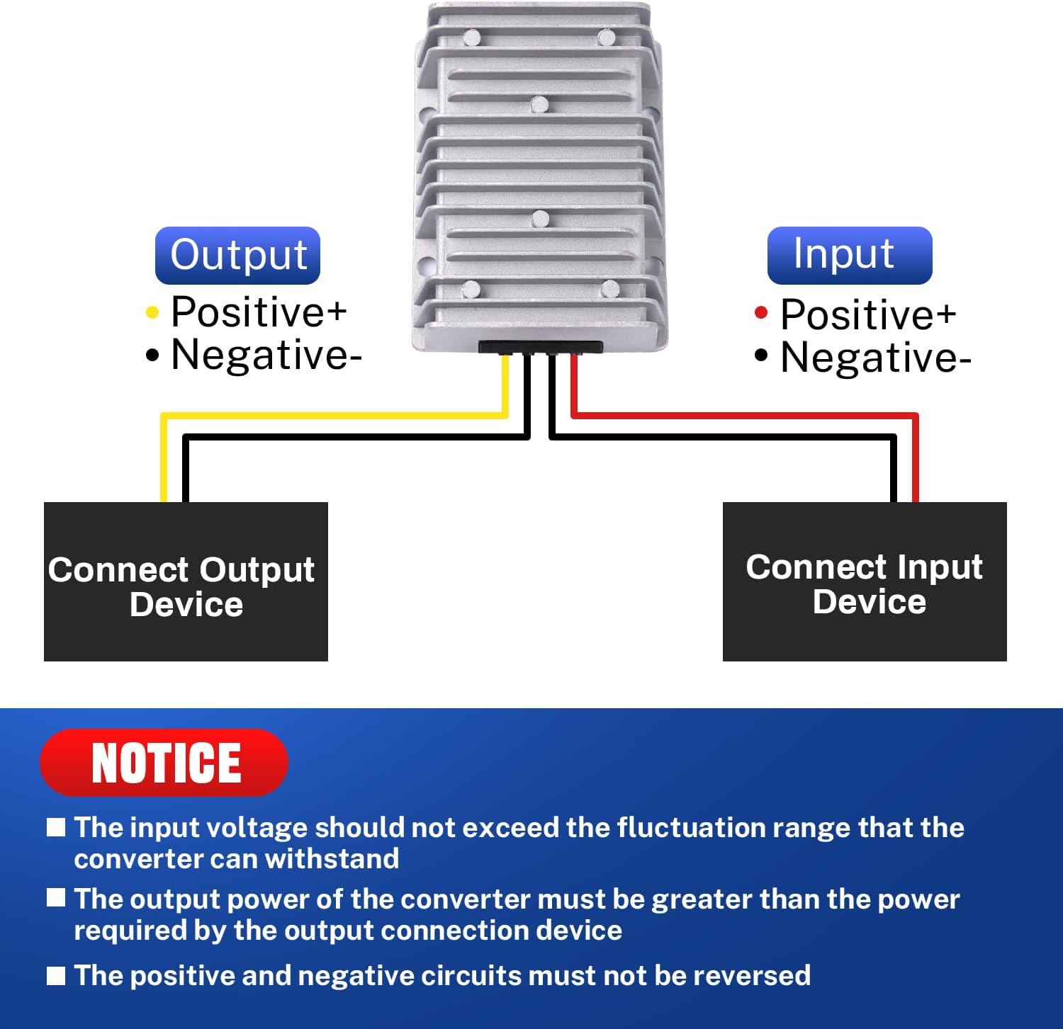 DC DC Stabilizer 8V-40V to 13.8V Boost Buck Converter 25A, Waterproof Automatic Converter Voltage Regulator Auto Step Up/Down 13.8V Volt Transformer Module