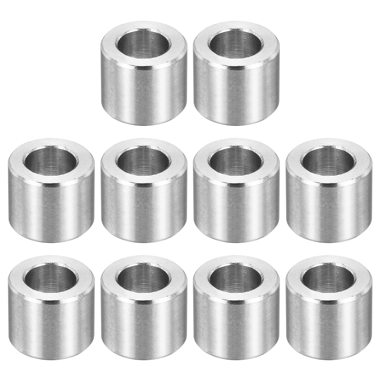 PATIKIL M7 Stainless Steel Spacers, 12Pcs Metal Spacer 7mm ID x 12mm OD x 10mm L Screws Standoff for 1/4" or M7 Screw