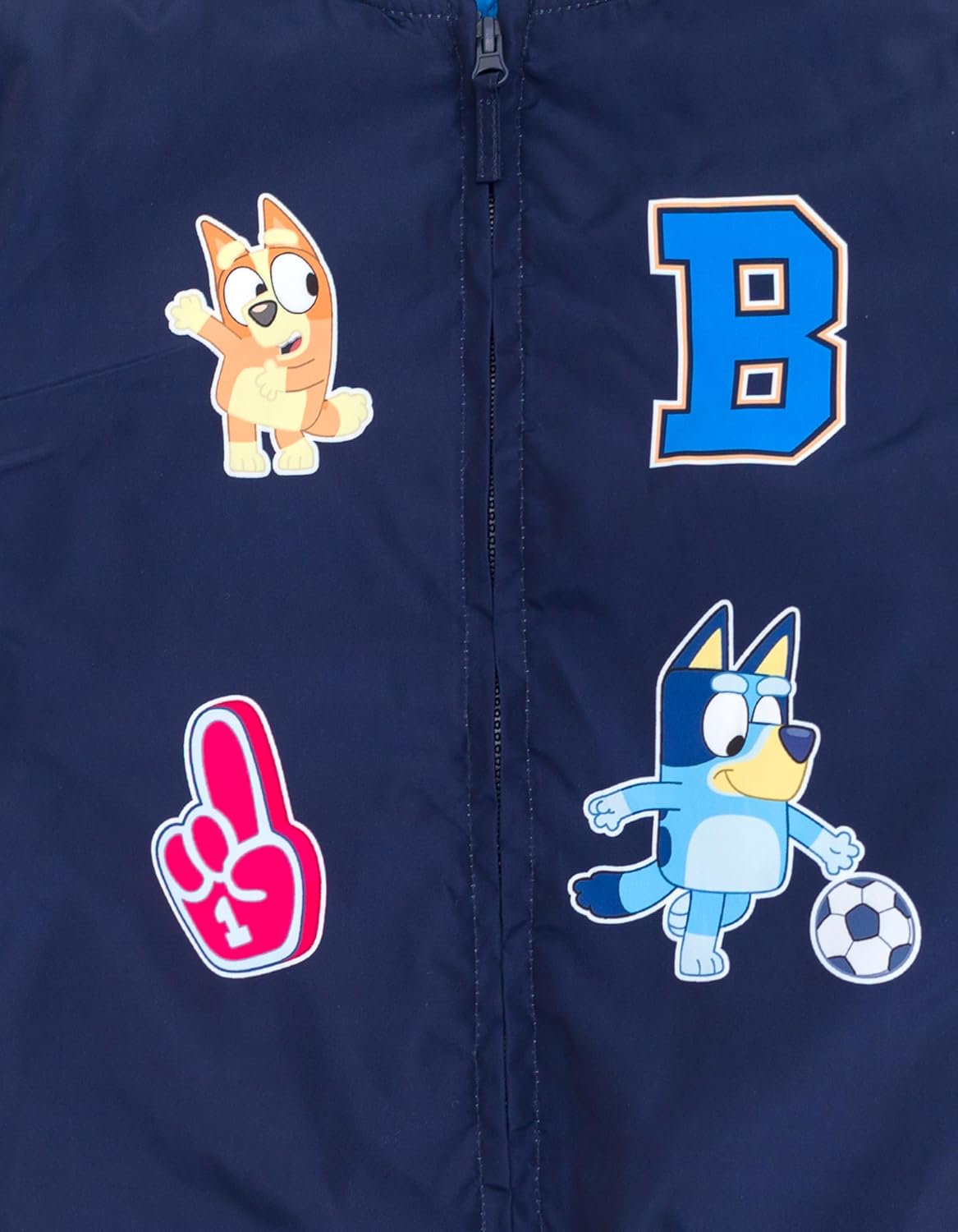 Bluey Varsity Zip Up Bomber Jacket Toddler to Little Kid Sizes (2T - 7-8) - Image 3