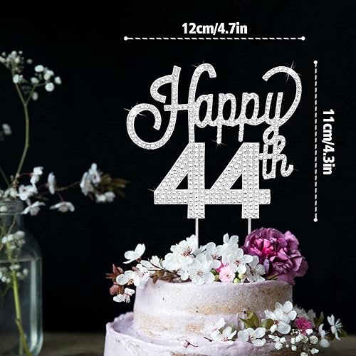 Miniatura 326 de LINGTEER Decoración de pastel de diamantes de imitación dorados para cumpleaños número 15 – Cheers to 15th Birthday Quince años de edad, decoración