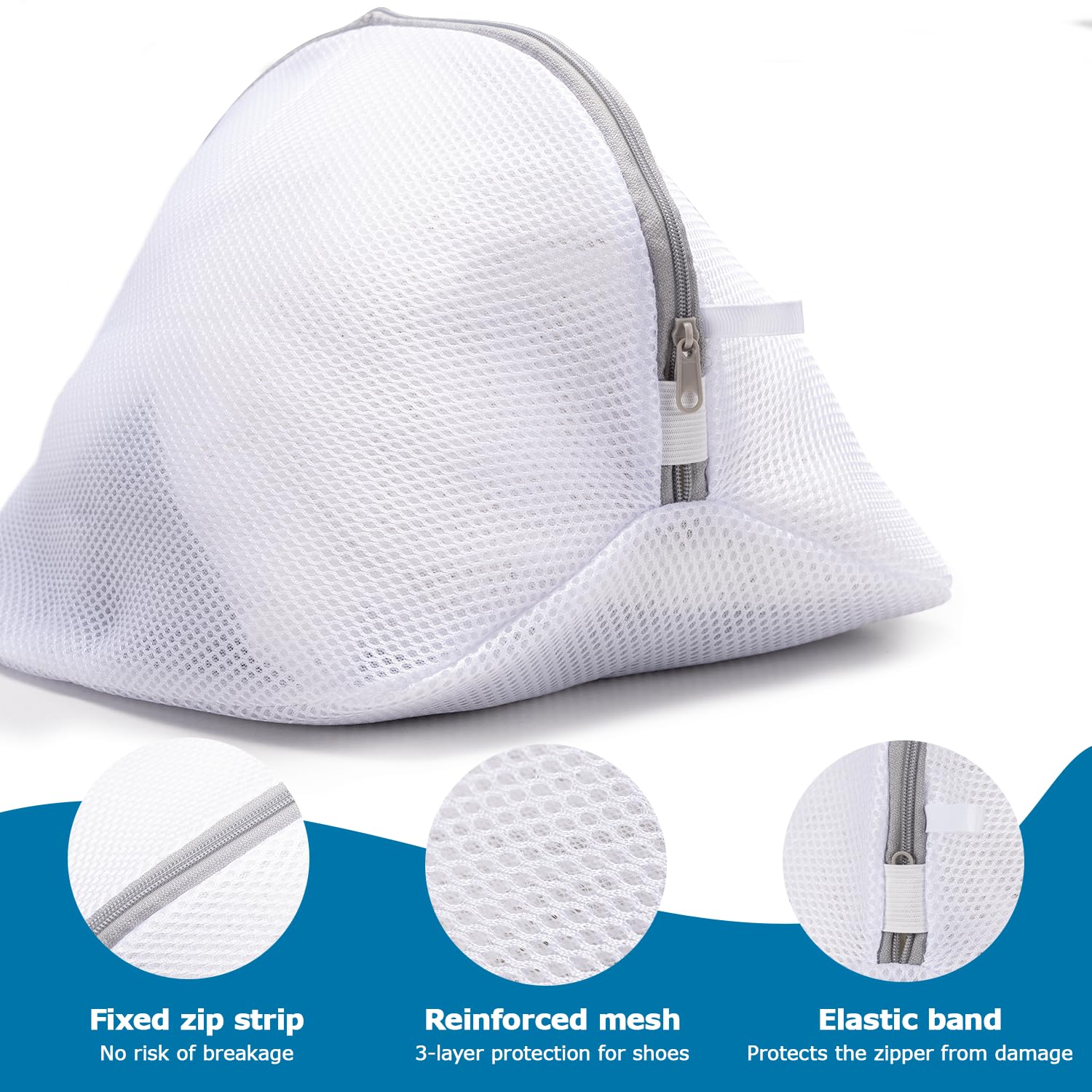 2 Pcs Sac Lavage Chaussures Machine à Laver, Filet à Linge