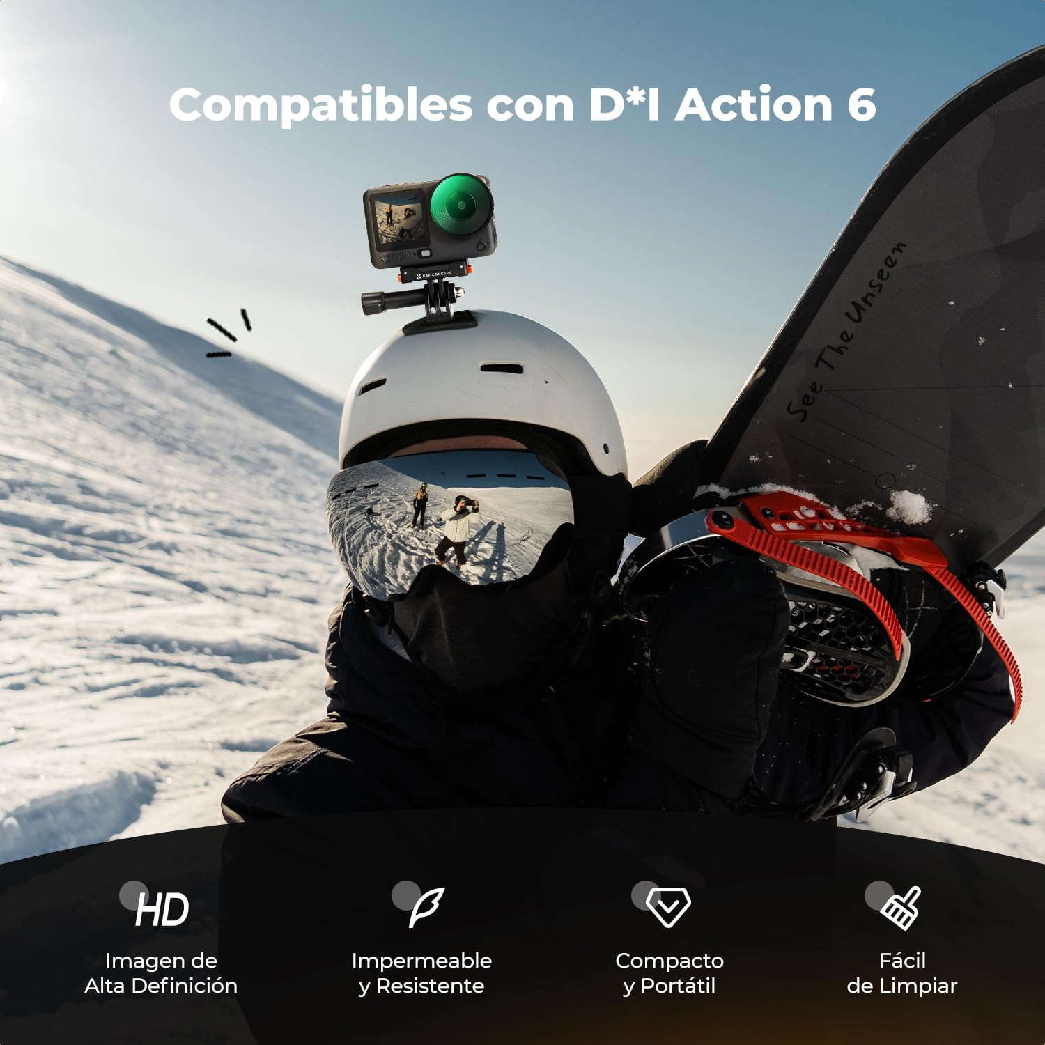 K&F CONCEPT Filtro Black Diffusion 1/4 de Roscado Compatible con dji Osmo Action 6, Accesorios para Cámara de Acción Multirrevestidos/Cristal Óptico/Marco de Aleación de Aluminio