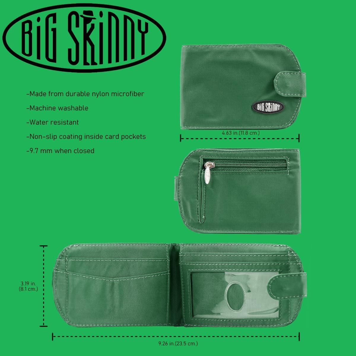 Big Skinny Women's Taxicat Bi-Fold Slim Wallet, Holds Up to 25 Cards - Image 5