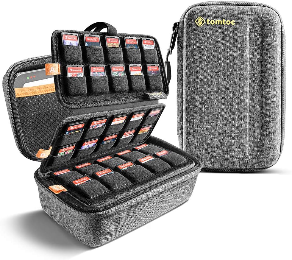 tomtoc 100 Game Cards Storage Case for Nintendo Switch, Game Cards Holder, Cartridges Collection Organizer Fit PS Vita Physical Games and SD Memory Card