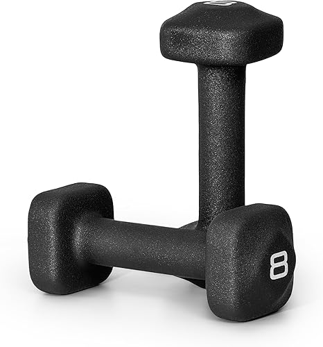 Miniatura 66 de Tone Fitness Pares de Mancuernas de Pesas de Neopreno con Cabeza Cuadrada Antirrodamiento | Múltiples Opciones verde azulado,Beige,Negro