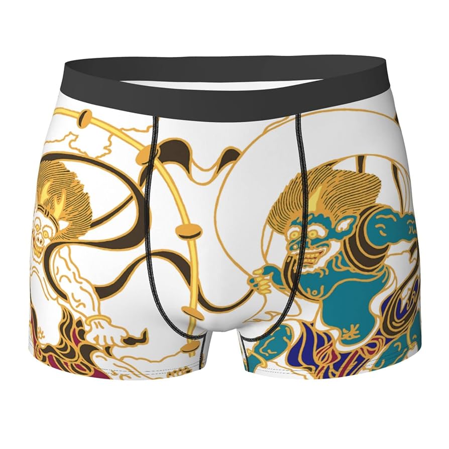 Amazon.co.jp: 雷神 風神 ボクサーパンツ メンズ 平角パンツ