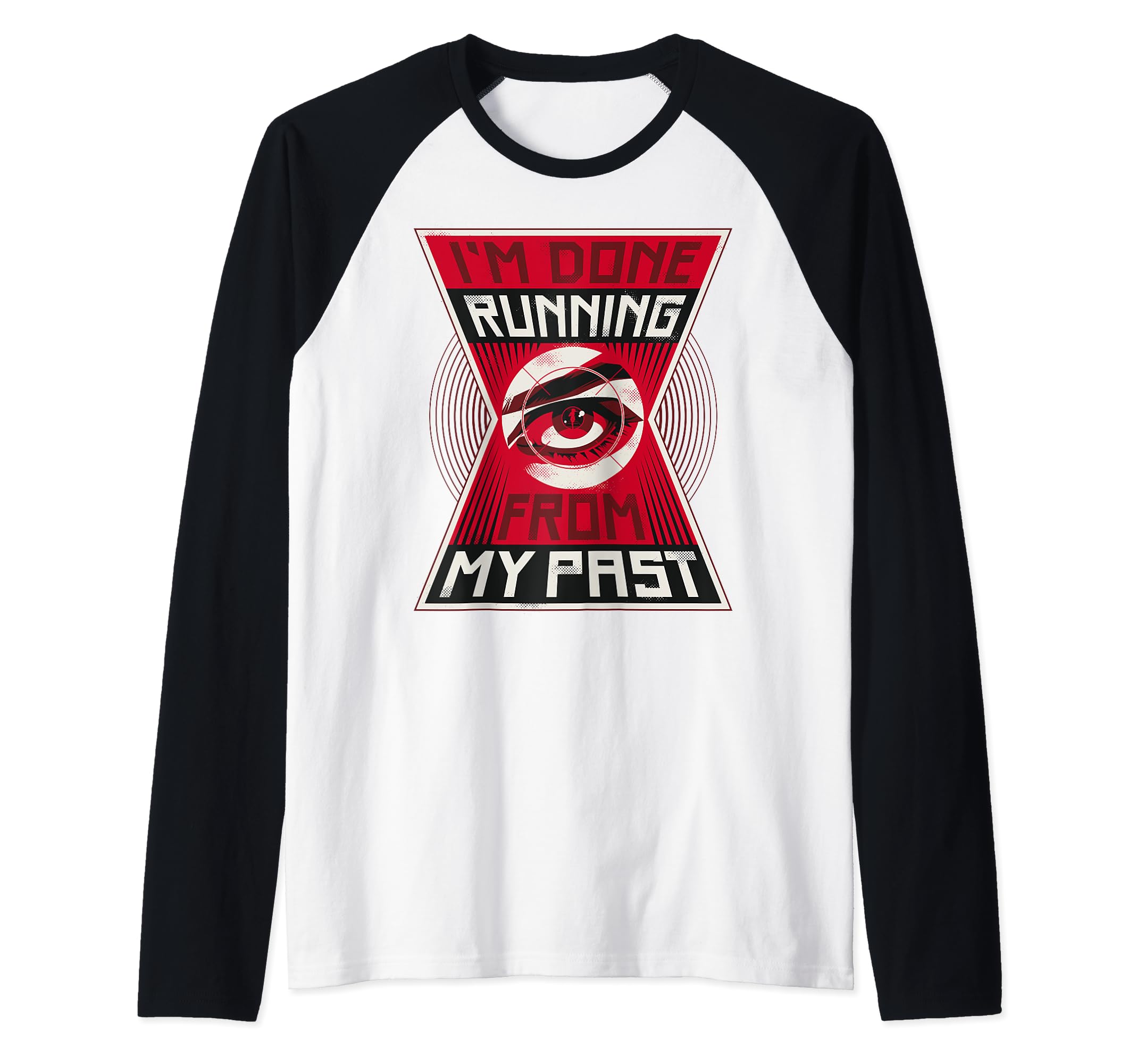 T-shirt baseball Black Widow Marvel haut raglan manches contrastées imprimé œil