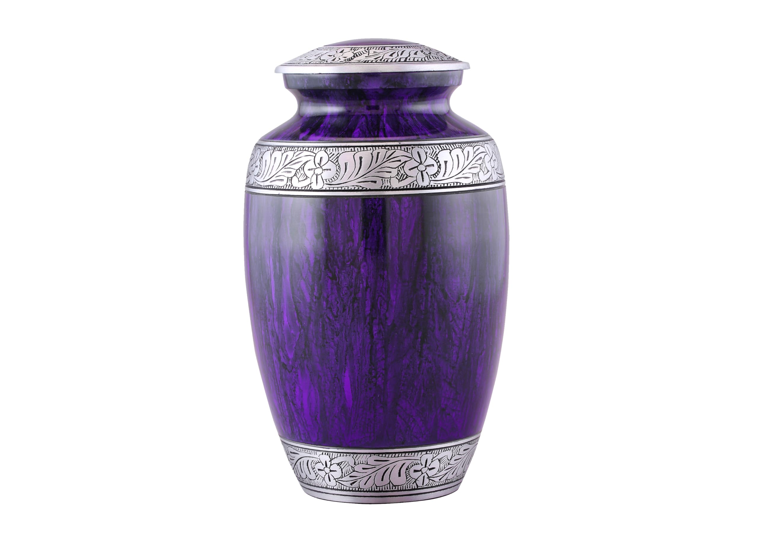 Cremation Urn for Human Ashes – Large Adult ERN for Ashes – Funeral Urn for Men & Women – Memorial ERN for Loved Ones – Burial Urn for Home, Columbarium, or Funeral Service (Purple, Adult)