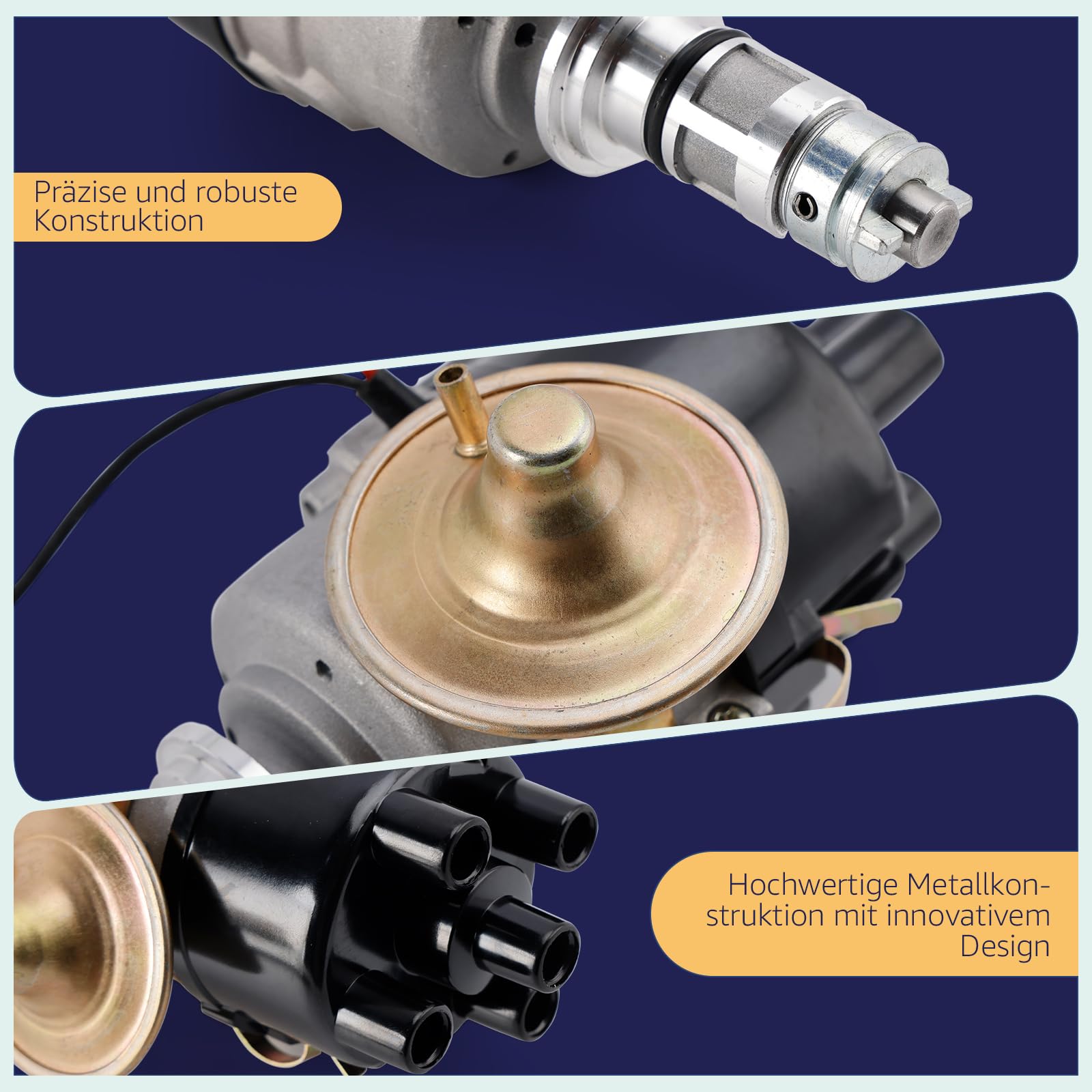 Distributore accensione Lucas 25D 45D DM2 Ignition a massa negativa con anticipo a vuoto, compatibile con Mini MGB Triumph Morris Minor MGA Auto Classiche Distributore accensione con anticipo a vuoto