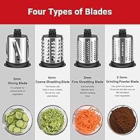 Vista 5 de Accesorio de triturador y rebanador de acero inoxidable para mezcladores de pie KitchenAid, accesorio rallador de queso para KitchenAid, ensaladera