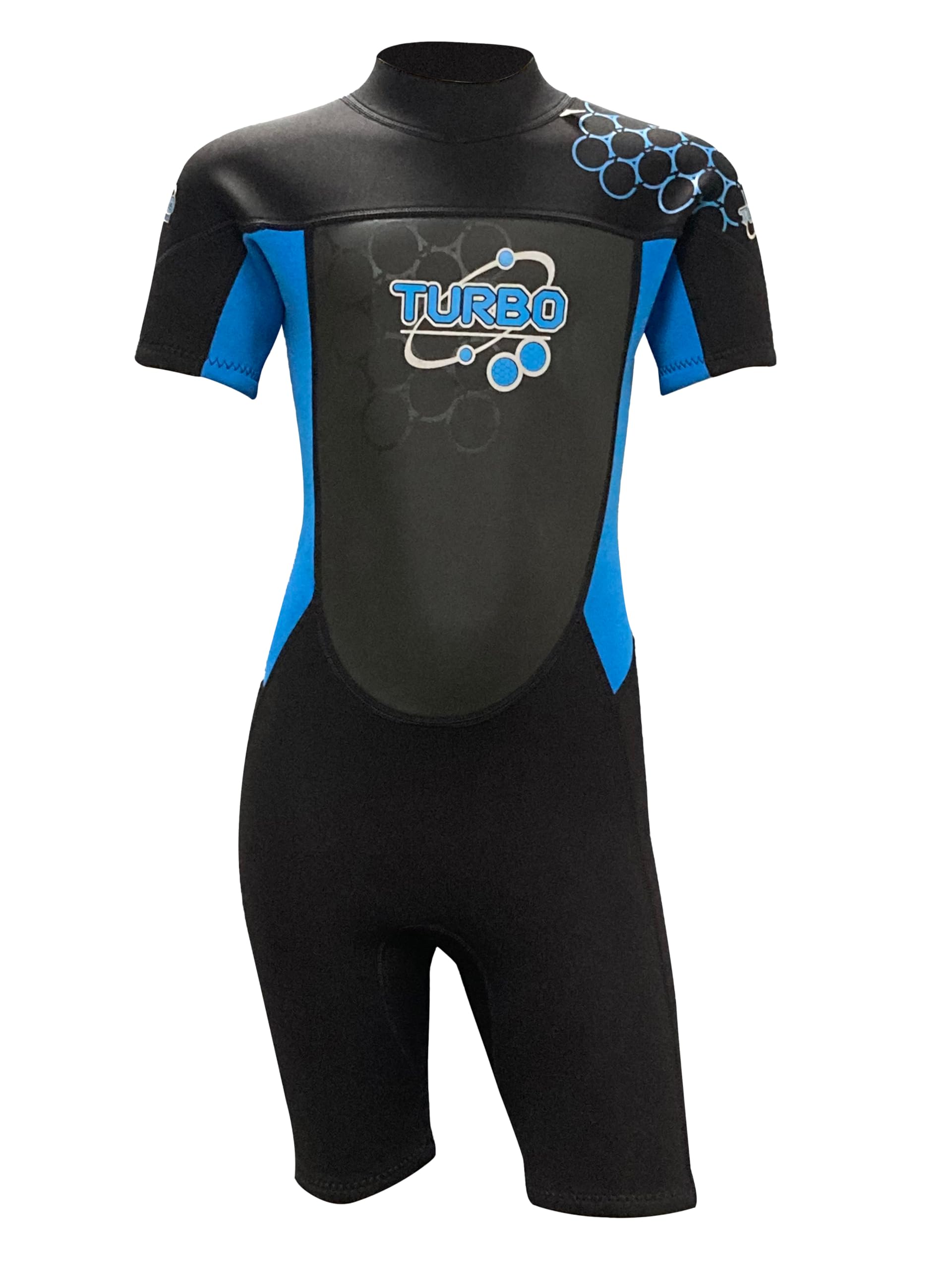 Venture Hut Kids 2.5mm Turbo Shortie Wetsuit - Blue - 14-15 Years — image 1