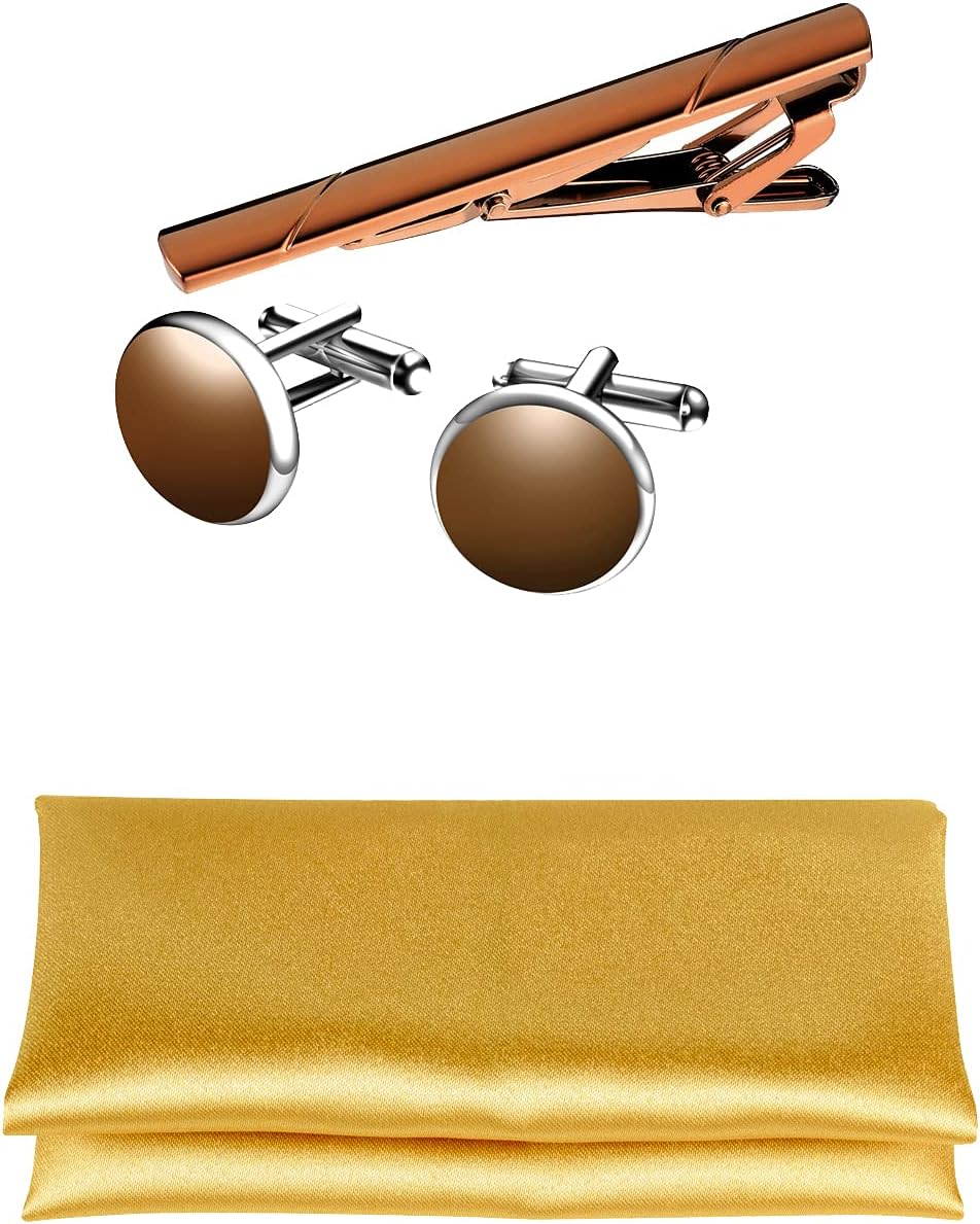 TIE G 5pcs Tie Set in WHITE OR BLACK GIFT BOX: Solid Color Necktie, Satin Bow Tie, Pocket Square, Lapel, Cuff Links image 5