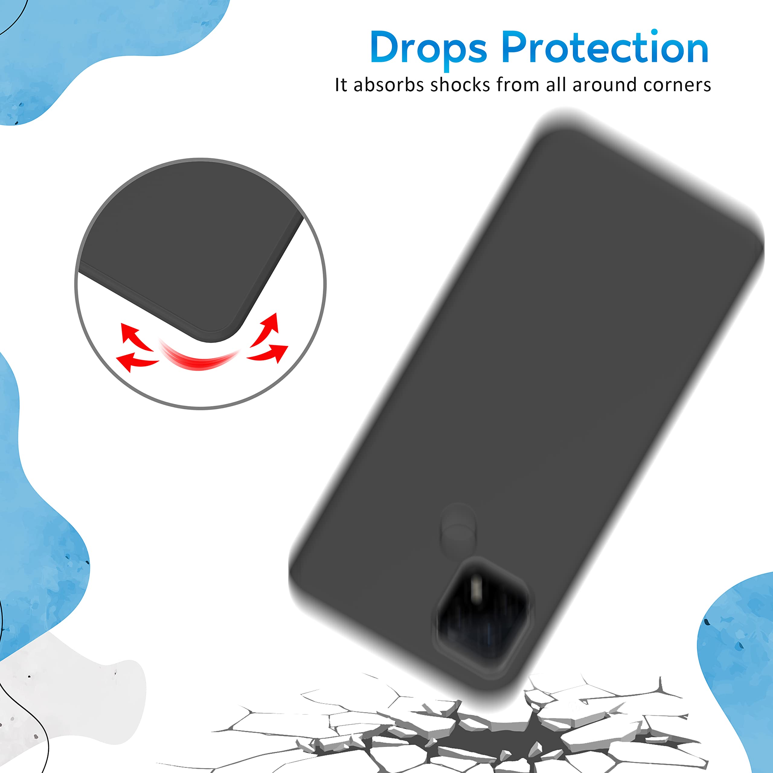 N NEWTOP Cover Compatibile con Realme 8 5G, Custodia TPU SOFT Gel Silicone Ultra Slim Sottile Flessibile Case Posteriore Protettiva (Blu