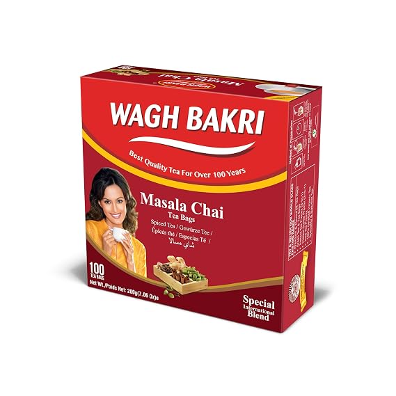 Wagh Bakri Chai Tea Bags, 100 Tea bags of Special International Blend, 200 grams