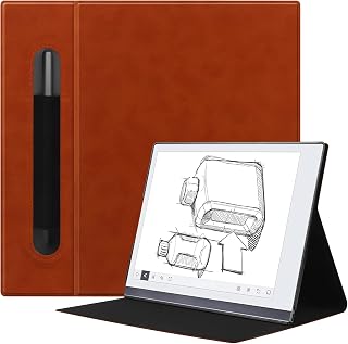 KuRoKo Slim Lightweight Book Folios Case Cover for Remarkable 2 10.3 inch Digital Paper(2020 Released)-Brown