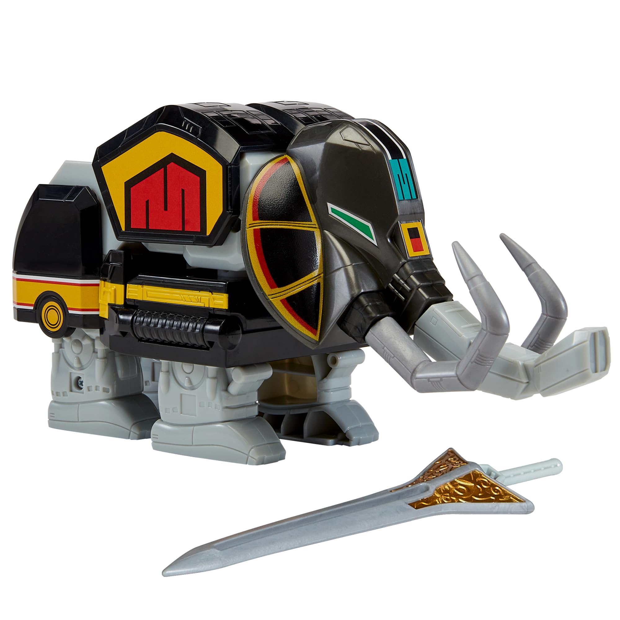 Power Rangers - Collezione Megazord, Zords articolato combinabile, statuetta, 20 cm, modello Mastodon Dinozord, per bambini dai 4 anni, PWG002