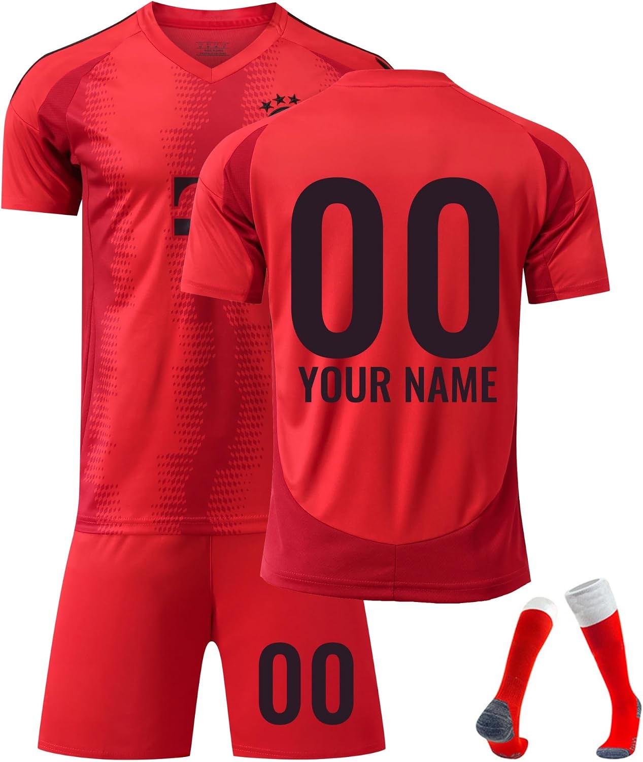 25/26 Home/away Football Kits For Kids & Adult, Personalized Names And Numbers, Football Shirts Shorts Socks Set