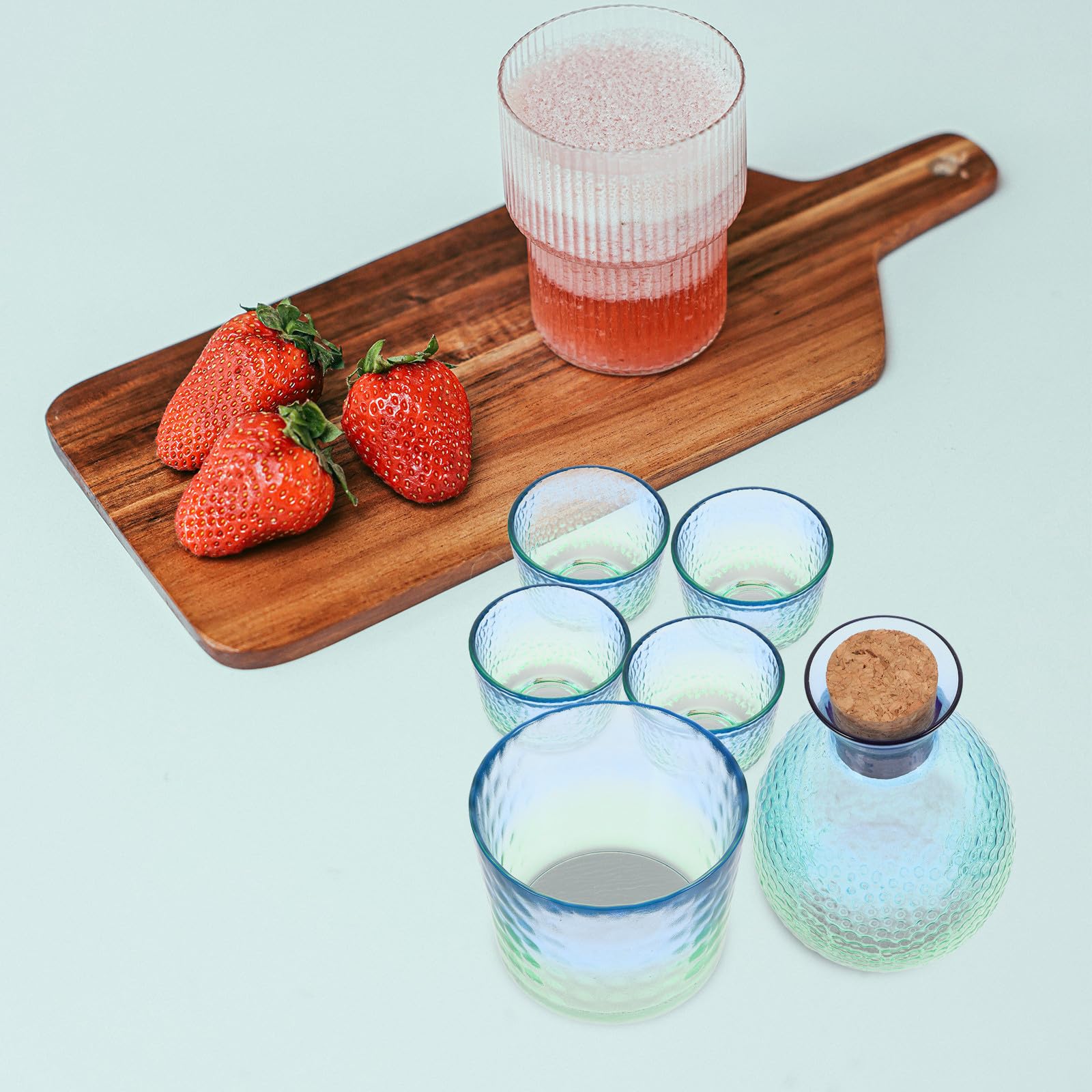 Traditionelles Japanisches Sake Satz aus Glas mit Leichtem Vielseitigem Design für Tee Partys und Elegante Anlässe