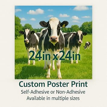 INTELLIMADE Custom High-Resolution Poster Prints,Upload Your Image Photo,Personalized Photo to Poster Printing,UV Printed,Odorless,Durable and Waterproof, Home Decor Wall Art PrintsUnframed,2424