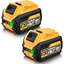 Bonacell 2Pack 9.0Ah Replacement for Dewalt 20/60V Max Flexvolt Battery Compatible with Dewalt 20/60 Volt Battery DCB112 DCB609 DCB606 DCB612 DCB200 DCB201 DCB203 DCB204 Series Cordless Power Tools