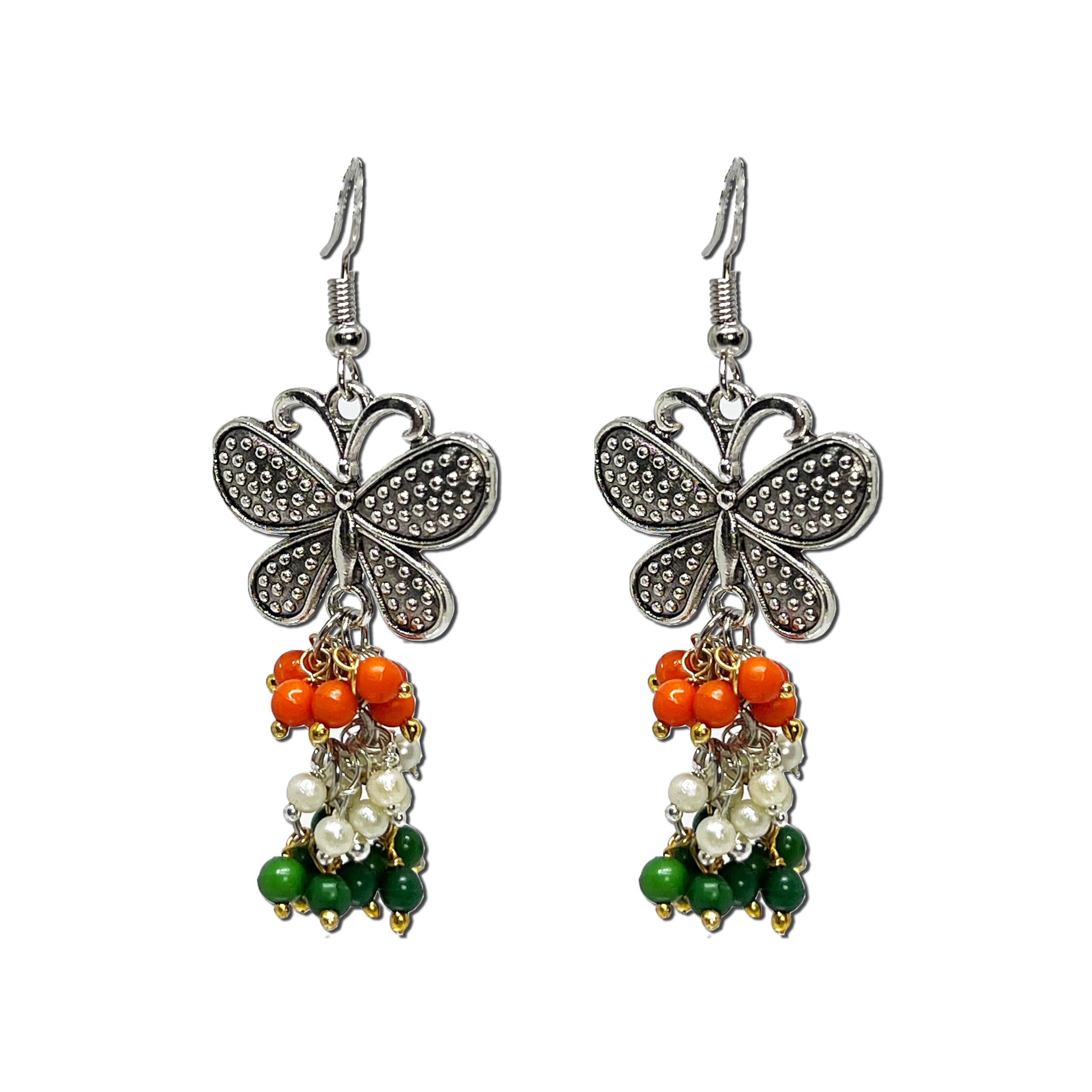Patriotic Handmade Tri color Indian Flag Color Jhumka | Traditional & Modern Design Earrings perfect for Independence day, Republic Day, and to Support Indian Team Matches. (Style C) (B0D9FCT6CX) Amazon Price History, Amazon Price Tracker