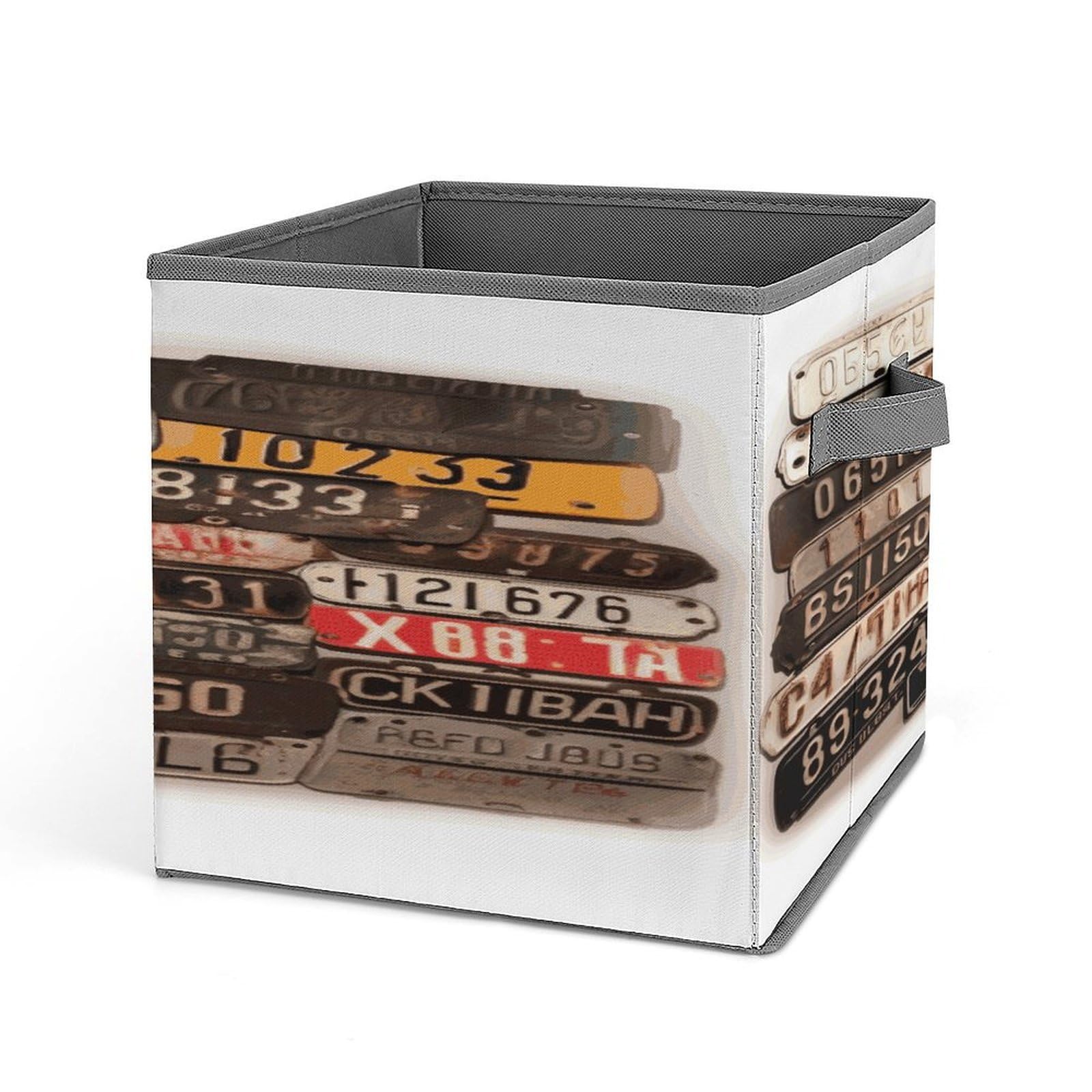 Fekiloot Style Old License Plate Storage Bins Storage Baskets