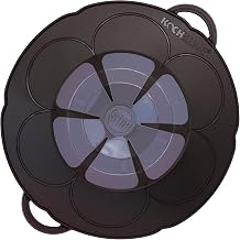 Kochblume - das Original vom Erfinder Armin Harecker |anthrazit| Set mit Microfasertuch! Überkochschutz für Topfgrößen von Ø 14 bis 18 cm | S 22 cm