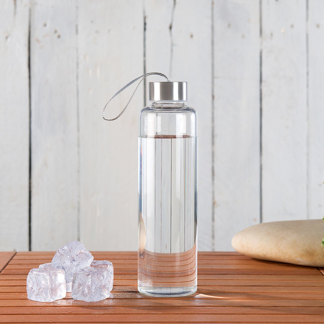 PEARL Trinkflasche für Outdoor: 6er-Set Trinkflaschen aus Borosilikat-Glas, je 550 ml (Trinkflasche spülmaschinenfest, mit robustem Glas, Borosilikatglas)