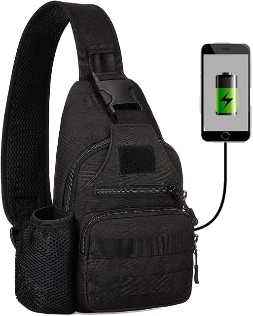 Huntvp Tactical Military Chest Bag Crossbody Shoulder Sling Pack Backpack